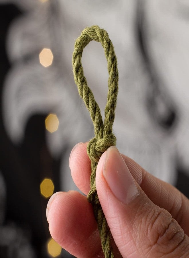 Bobbiny | 3 Ply Twisted Macrame Cotton Cord Dori (Roll Packaging) Thread for Macrame DIY and Other Projects | Mehandi Green | 4mm,20 Meter - Image 3